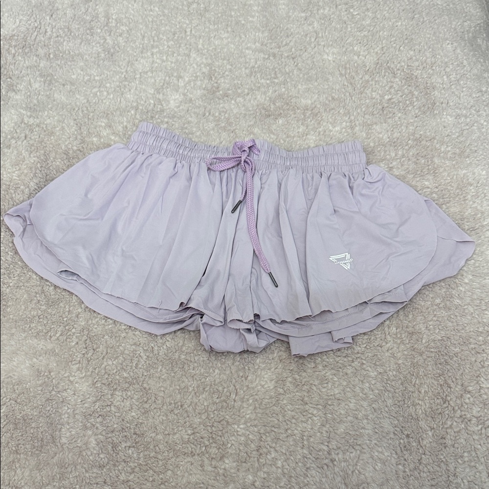 Luogongzi Light Purple Athletic Shorts